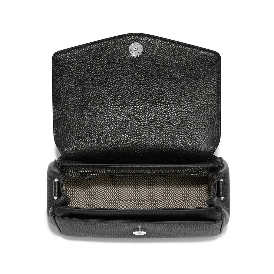 Brighton Black Tate Flap Satchel