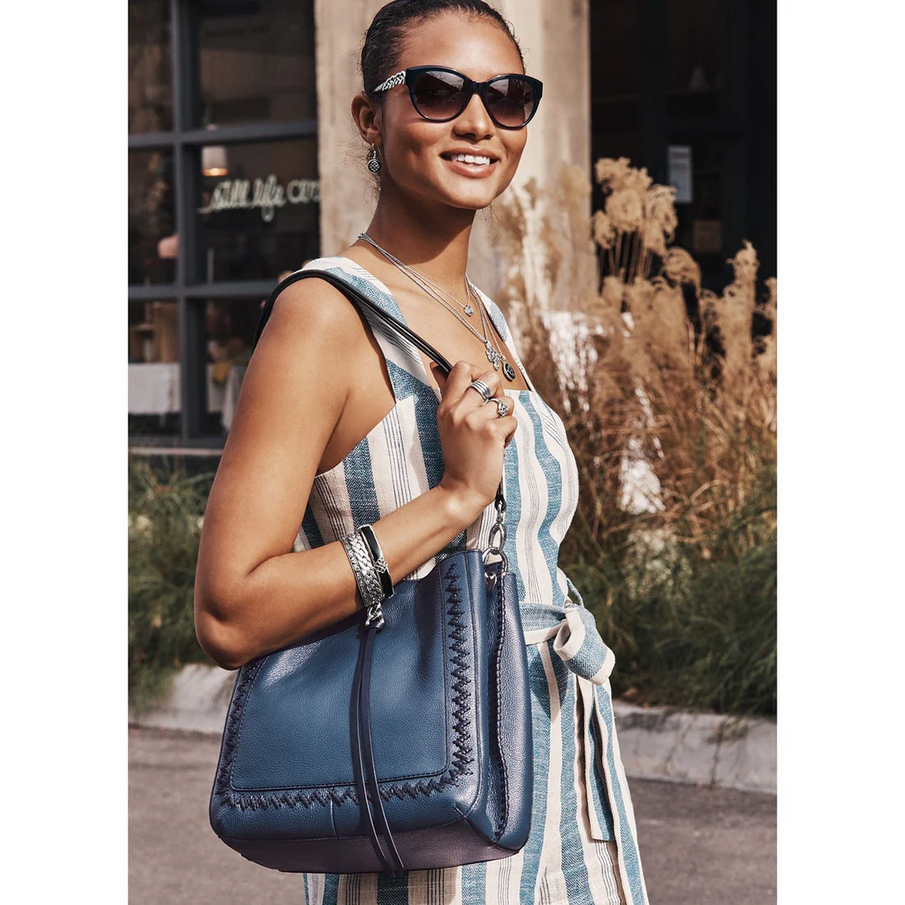 Brighton French Blue Georgia Convertable Hobo