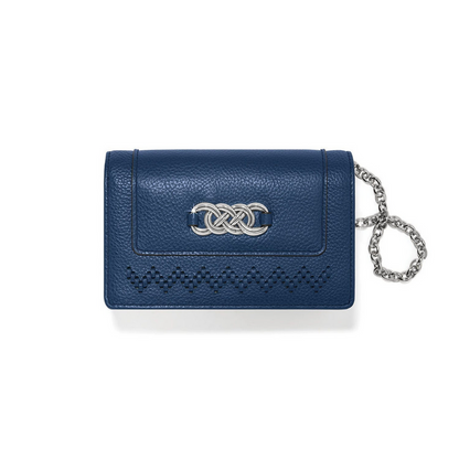 Brighton French Blue Interlock Wallet Medium