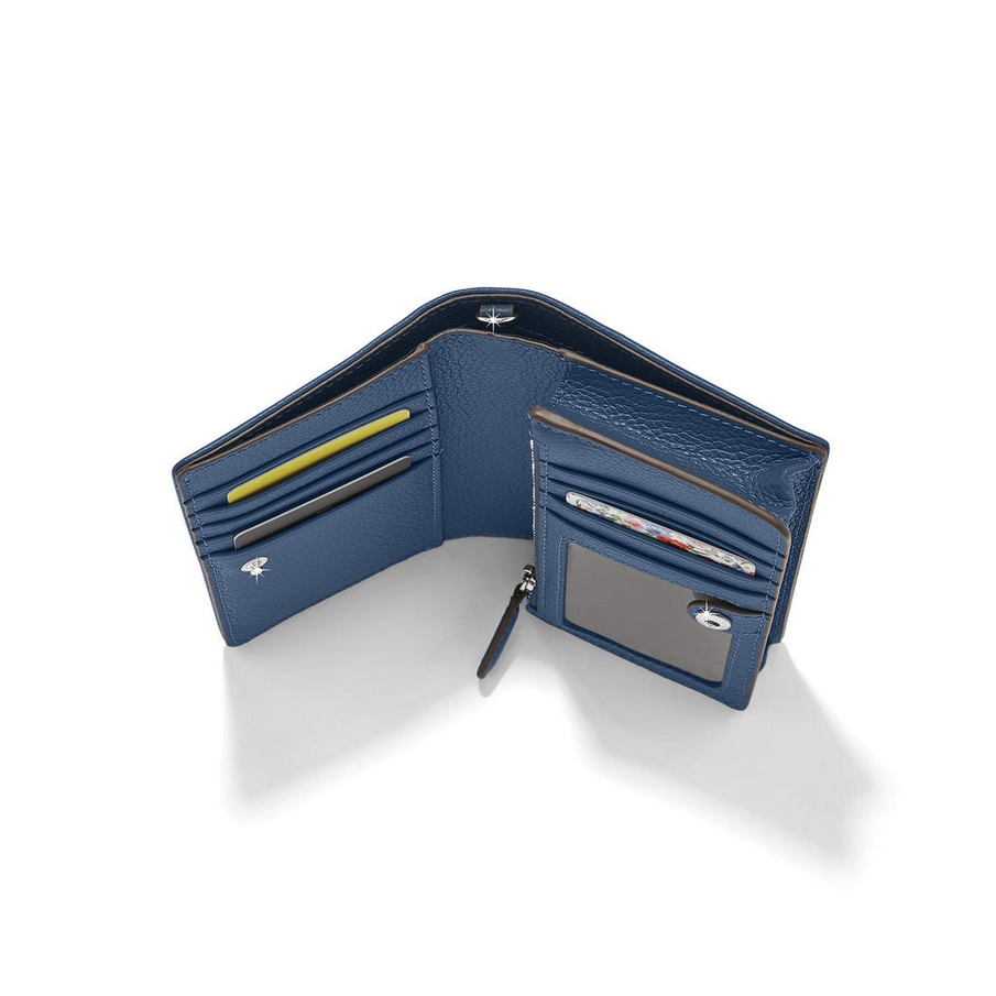 Brighton French Blue Interlock Wallet Medium