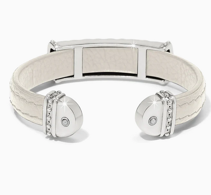 Brighton Mosaic Two Tone Leather Bar Cuff Bracelet