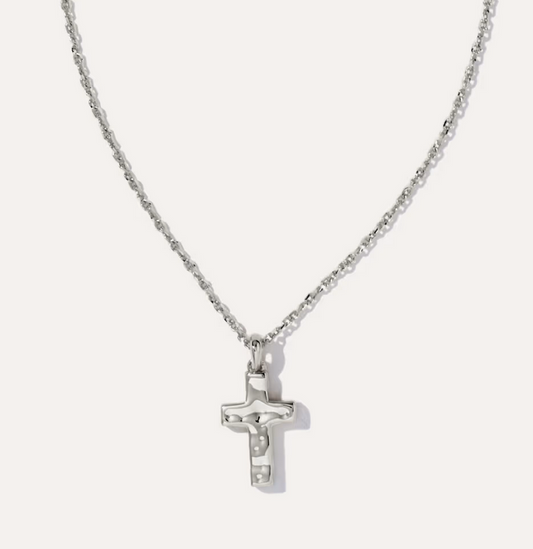 Kendra Scott Cross Necklace Silver