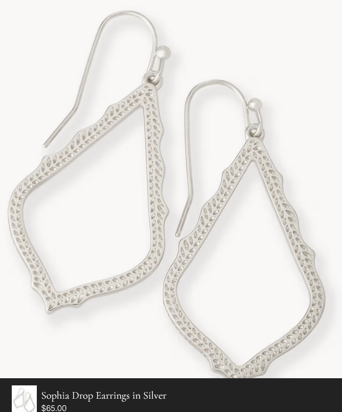 Kendra Scott Sophia Earring Silver