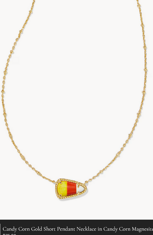 Kendra Scott Candy Corn Gold Necklace