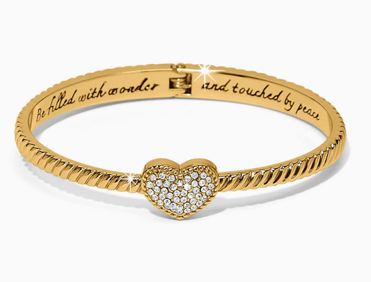 Brighton Celestia Heart Gold Hinge Bangle