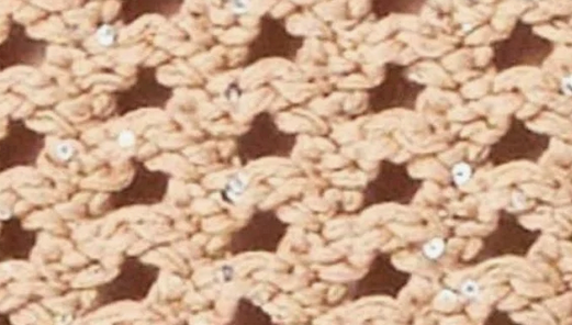 Caramel Sequin Long Sleeve Top