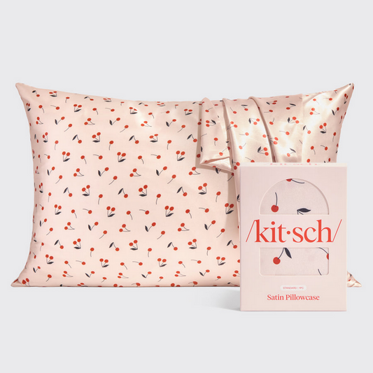 Kitsch Satin Pillowcase in Cherry Print (Standard)