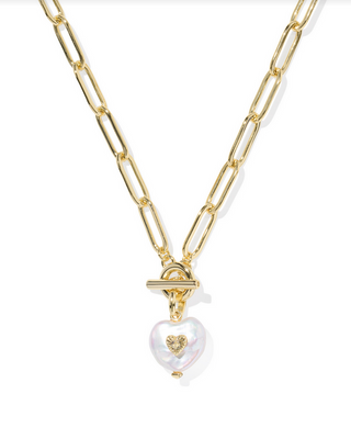 Kendar Scott Sasha Short PNDT Necklace Gold Pearl