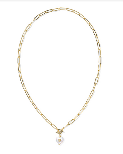 Kendar Scott Sasha Short PNDT Necklace Gold Pearl