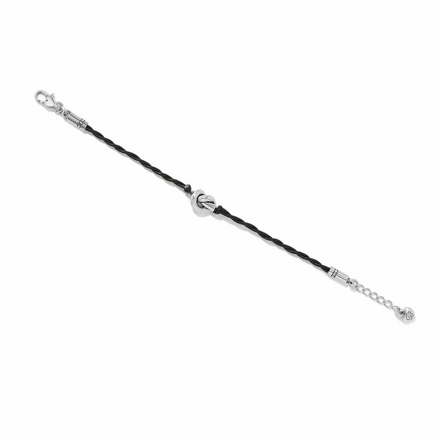 Brighton Interlok Knot Black Bracelet