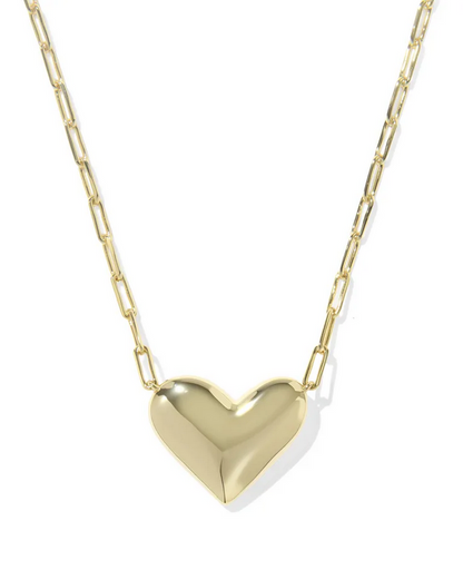 Kendra Scott Ari Heart Statement Pendant Gold Ivory MOP Necklace