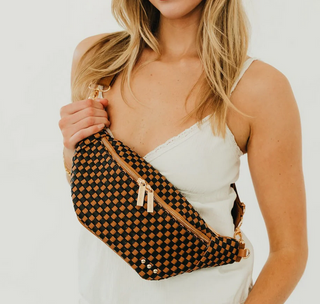 Susie Sidekick Checkered Coffee Bum Bag