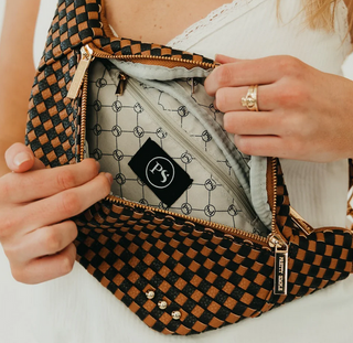 Susie Sidekick Checkered Coffee Bum Bag