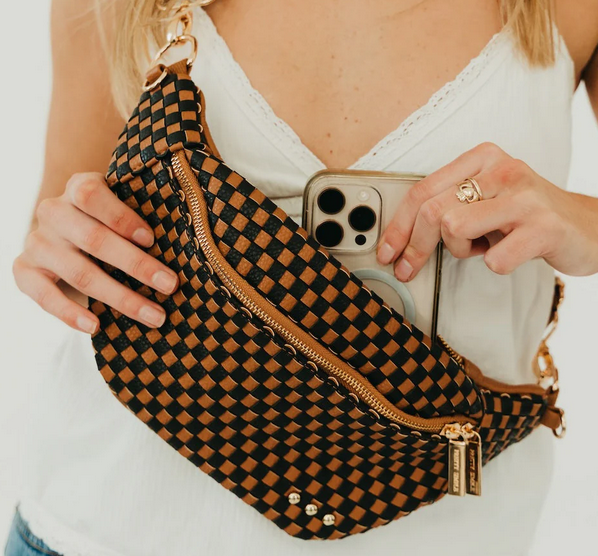 Susie Sidekick Checkered Coffee Bum Bag
