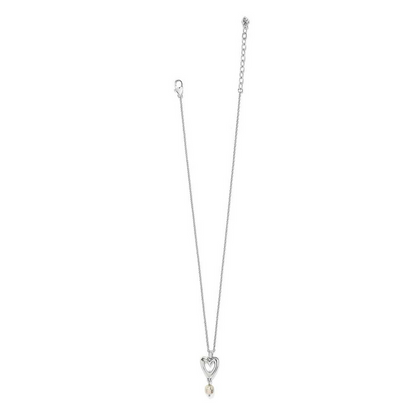 Brighton Cascade Open Heart Pearl Petite Necklace