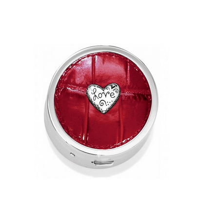 Brighton Red Love Beat Pill Box