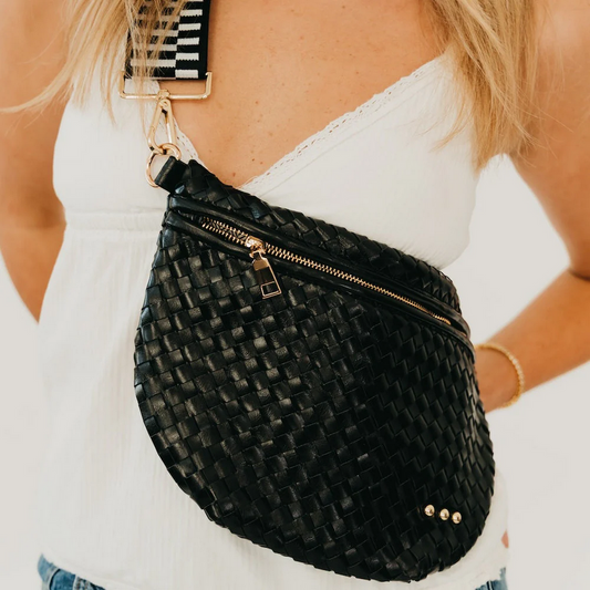 West Woven Black Bum Bag