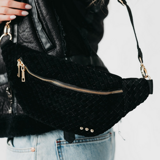 Susie Black Suede Bum Bag