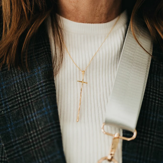 PS Waterproof Gold Cross Necklace