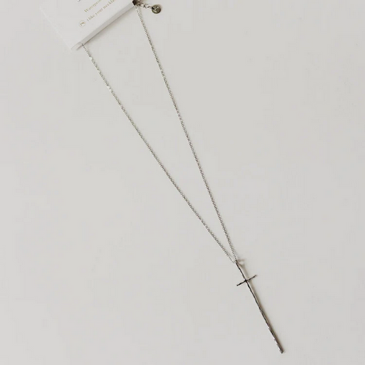 PS Waterproof Silver Cross Necklace