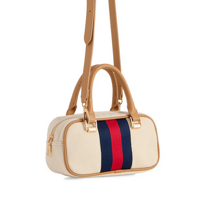 Scala Ivory Stripe Crossbody