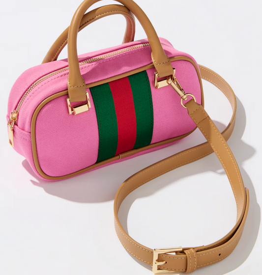 Scala Pink Stripe Crossbody