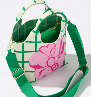 Robbie Mini Ivory Green Tote