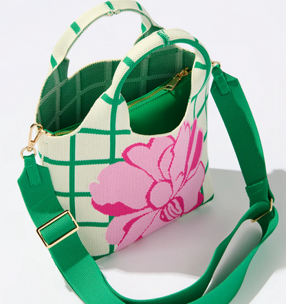 Robbie Mini Ivory Green Tote