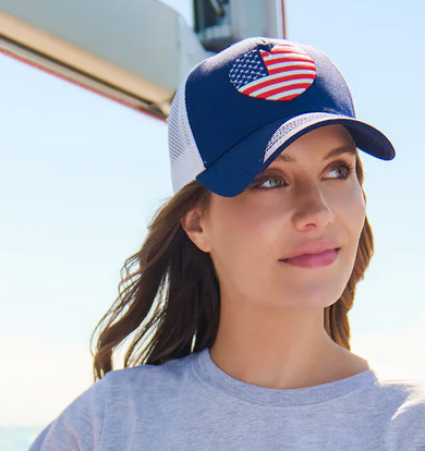 Heart Flag Trucker Hat