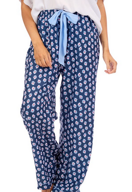Navy Floral Pajama Pants