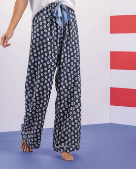 Navy Floral Pajama Pants