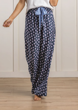 Navy Floral Pajama Pants