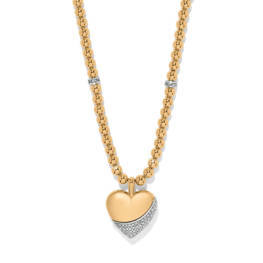 Brighton Meridian Petite Wave Heart Gold Necklace