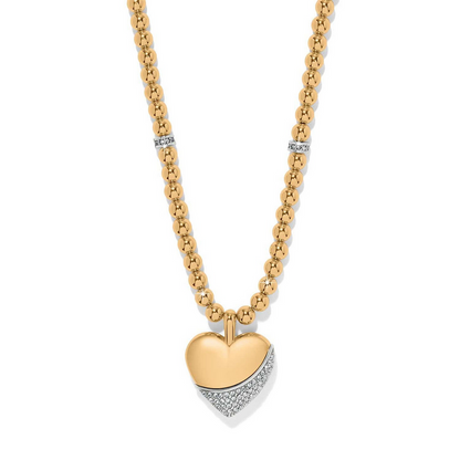 Brighton Meridian Petite Wave Heart Gold Necklace