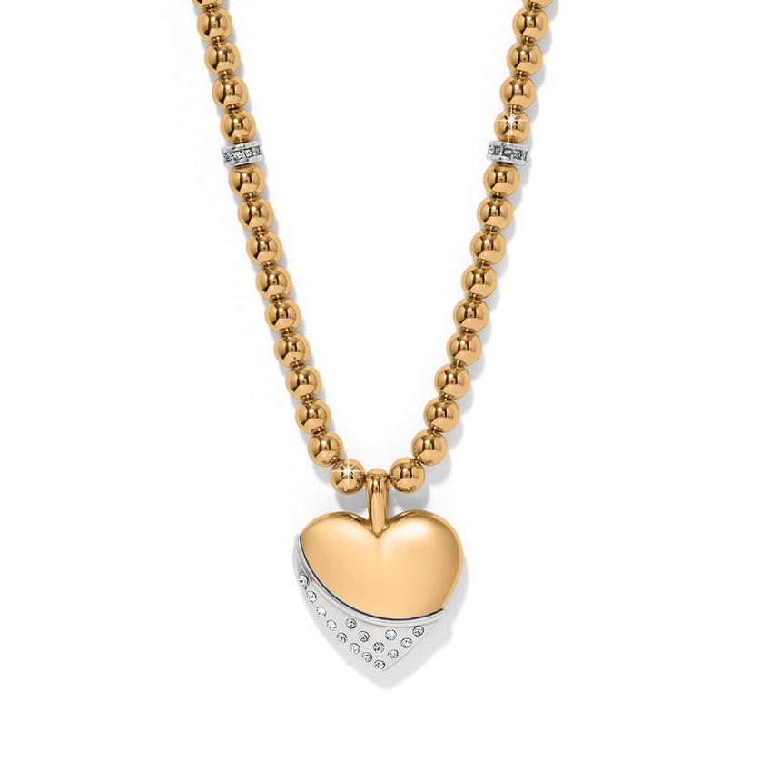 Brighton Meridian Petite Wave Heart Gold Necklace