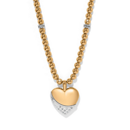Brighton Meridian Petite Wave Heart Gold Necklace