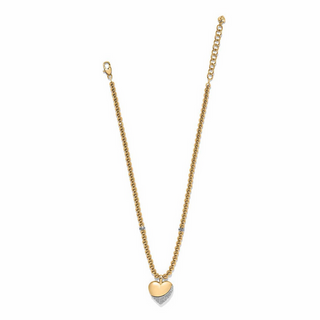 Brighton Meridian Petite Wave Heart Gold Necklace