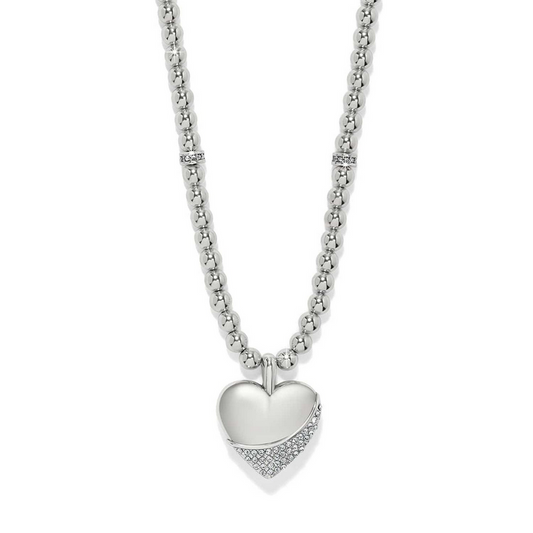 Brighton Petite Wave Silver Heart Necklace