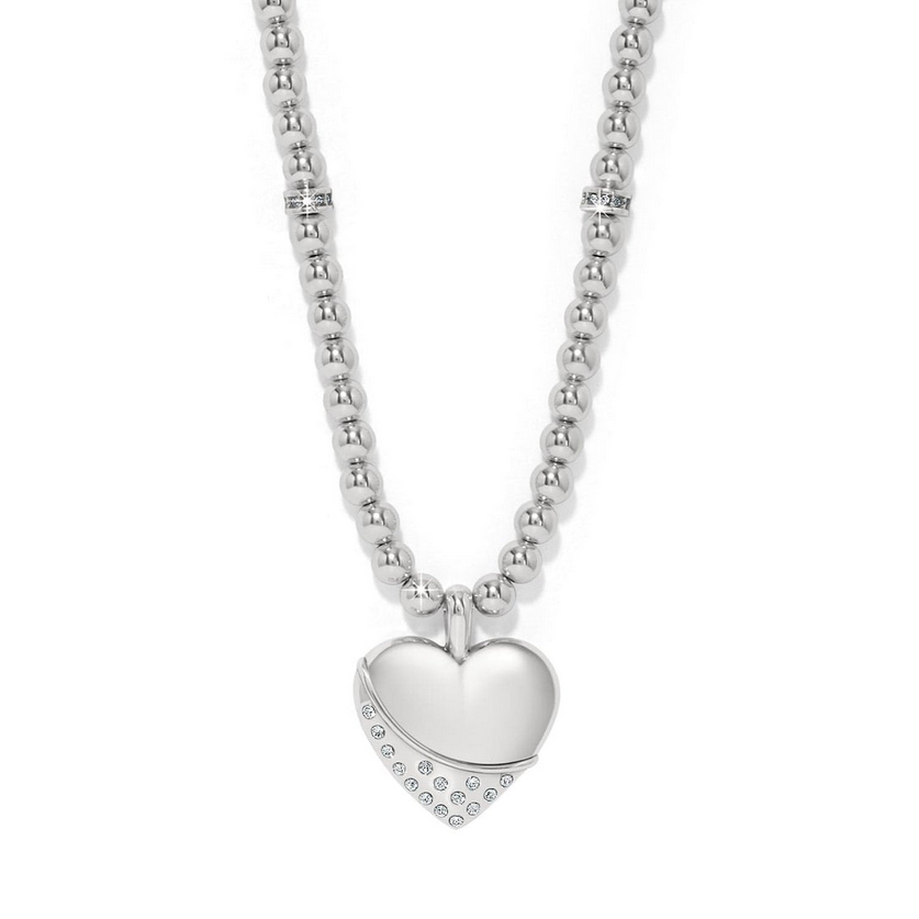 Brighton Petite Wave Silver Heart Necklace