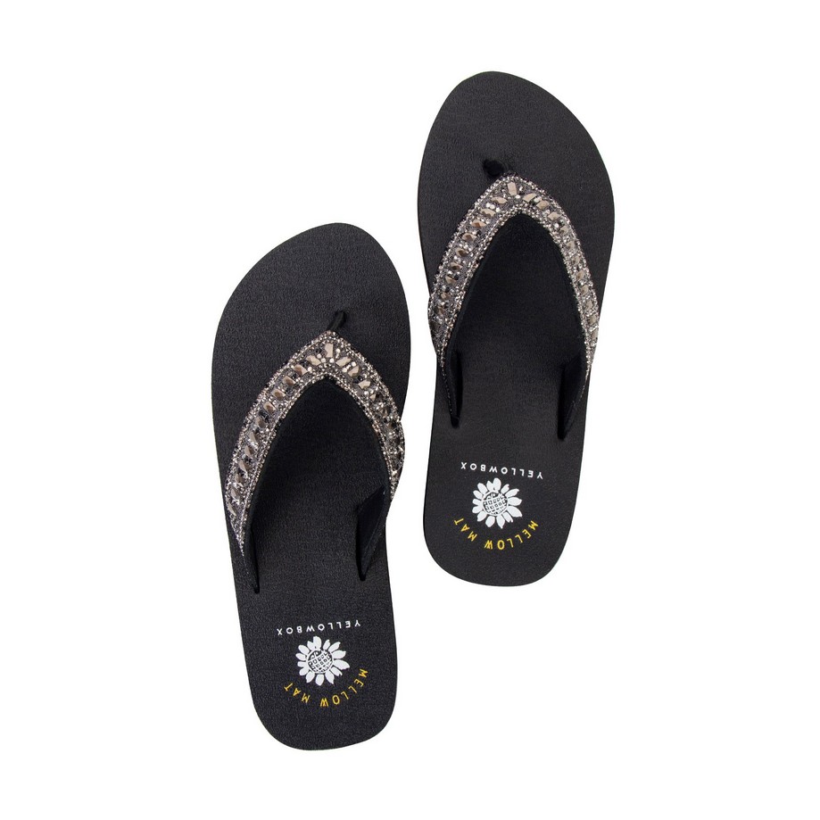 Yellow Box Carinah Black Flip Flops