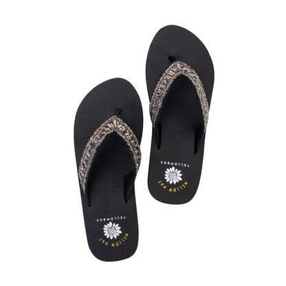 Yellow Box Carinah Black Flip Flops