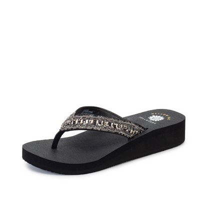 Yellow Box Carinah Black Flip Flops