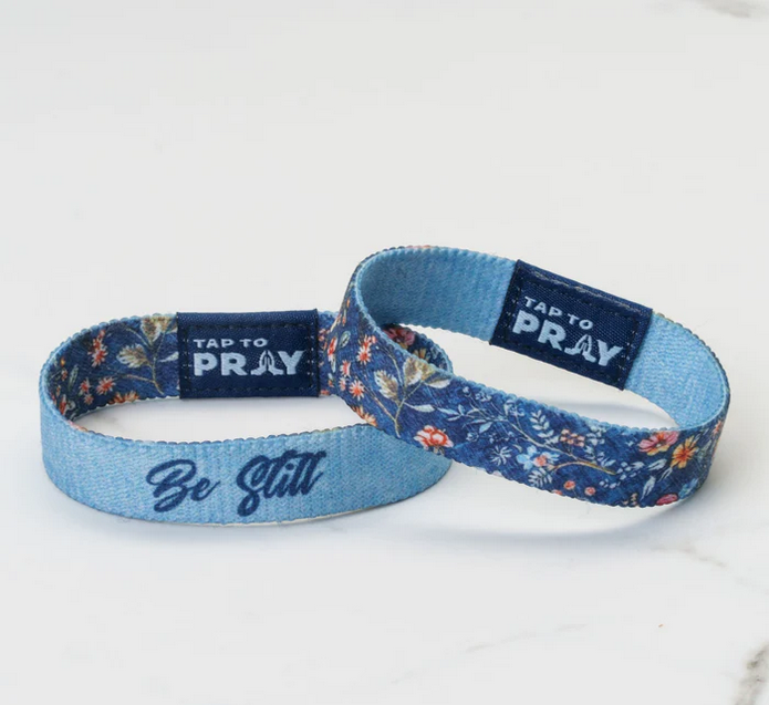 Tap To Pray Wristband- Wildflower Be Still
