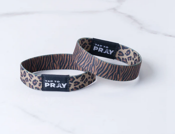 Tap To Pray Wristband- Safari Leopard