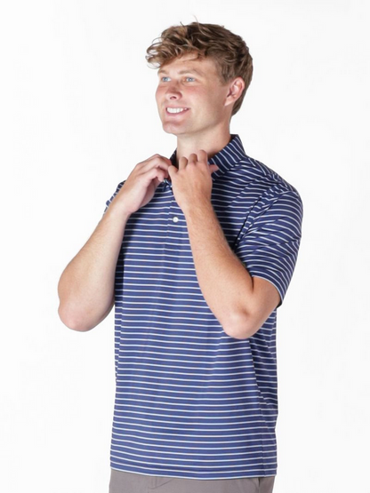 Men's Polo Navy Stripe