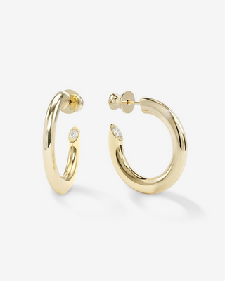 Melinda Maria Beacon Hoops 1" Gold