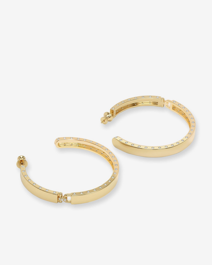 Melinda Maria Ashley Lock Hoops 2" Gold