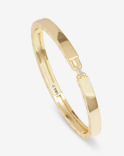 Melinda Maria Ashley Lock Cuff 6mm Gold