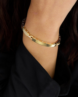 Melinda Maria Ashley Lock Cuff 6mm Gold