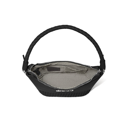Brighton Black Interlock Delmar Shoulder Bag